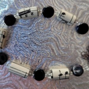 Sheet‑Music Bead Bracelet